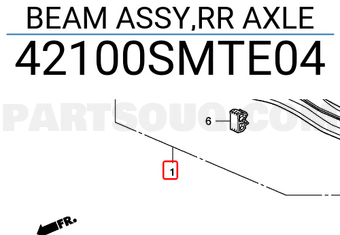 Honda 42100SMTE04 BEAM ASSY,RR AXLE