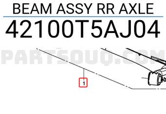 Honda 42100T5AJ04 BEAM ASSY RR AXLE