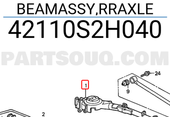 Honda 42110S2H040 BEAMASSY,RRAXLE