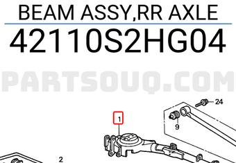 Honda 42110S2HG04 BEAM ASSY,RR AXLE