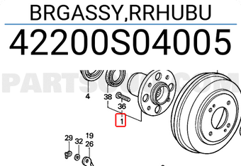 Honda 42200S04005 BRGASSY,RRHUBU