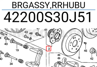 Honda 42200S30J51 BRGASSY,RRHUBU