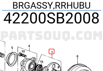 Honda 42200SB2008 BRGASSY,RRHUBU