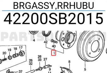 Honda 42200SB2015 BRGASSY,RRHUBU