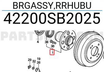 Honda 42200SB2025 BRGASSY,RRHUBU