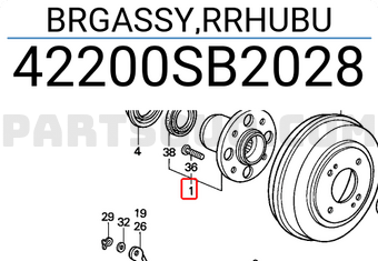 Honda 42200SB2028 BRGASSY,RRHUBU