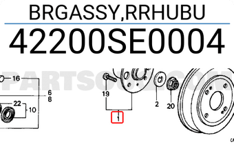 Honda 42200SE0004 BRGASSY,RRHUBU