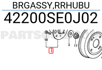 Honda 42200SE0J02 BRGASSY,RRHUBU