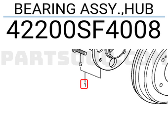 Honda 42200SF4008 BEARING ASSY.,HUB