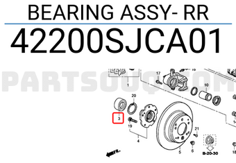 Honda 42200SJCA01 BEARING ASSY- RR