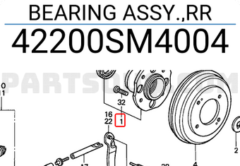Honda 42200SM4004 BEARING ASSY.,RR