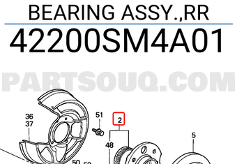Honda 42200SM4A01 BEARING ASSY.,RR