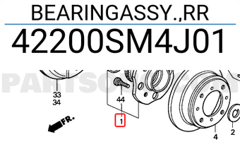 Honda 42200SM4J01 BEARINGASSY.,RR