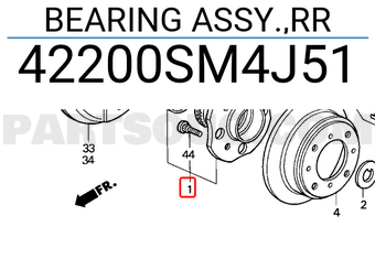 Honda 42200SM4J51 BEARING ASSY.,RR