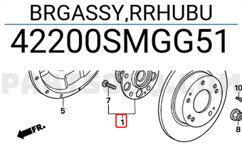 Honda 42200SMGG51 BRGASSY,RRHUBU
