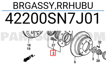 Honda 42200SN7J01 BRGASSY,RRHUBU