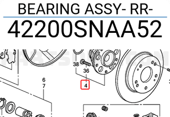 Honda 42200SNAA52 BEARING ASSY- RR