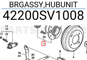Honda 42200SV1008 BRGASSY,HUBUNIT