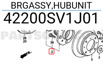 Honda 42200SV1J01 BRGASSY,HUBUNIT