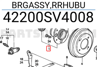 Honda 42200SV4008 BRGASSY,RRHUBU