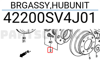 Honda 42200SV4J01 BRGASSY,HUBUNIT