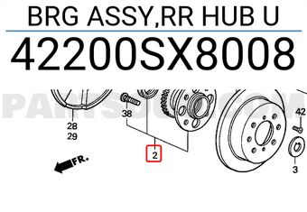 Honda 42200SX8008 BRG ASSY,RR HUB U