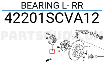 Honda 42201SCVA12 BEARING L- RR