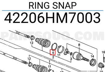 Honda 42206HM7003 RING SNAP