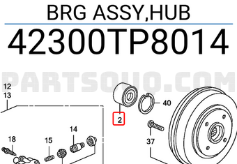Honda 42300TP8014 BRG ASSY,HUB
