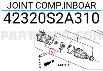 Honda 42320S2A310 JOINT COMP,INBOAR