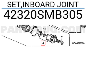 Honda 42320SMB305 SET,INBOARD JOINT