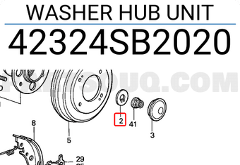 Honda 42324SB2020 WASHER HUB UNIT