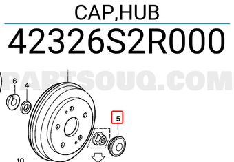 Honda 42326S2R000 CAP,HUB