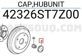 Honda 42326ST7Z00 CAP,HUBUNIT