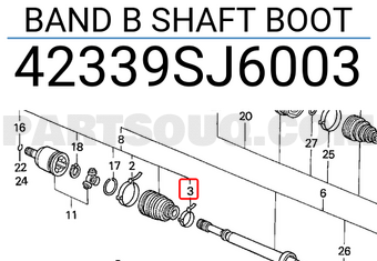 Honda 42339SJ6003 BAND B SHAFT BOOT