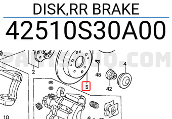 Honda 42510S30A00 DISK,RR BRAKE