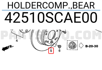 Honda 42510SCAE00 HOLDERCOMP.,BEAR