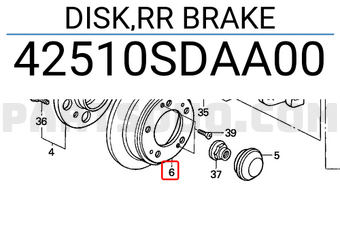 Honda 42510SDAA00 DISK,RR BRAKE