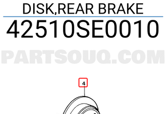 Honda 42510SE0010 DISK,REAR BRAKE