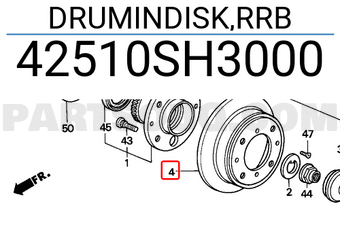 Honda 42510SH3000 DRUMINDISK,RRB