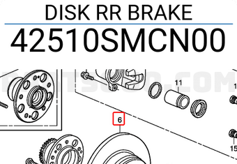 Honda 42510SMCN00 DISK RR BRAKE