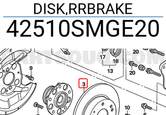 Honda 42510SMGE20 DISK,RRBRAKE