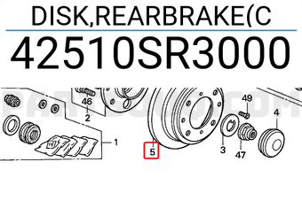 Honda 42510SR3000 DISK,REARBRAKE(C