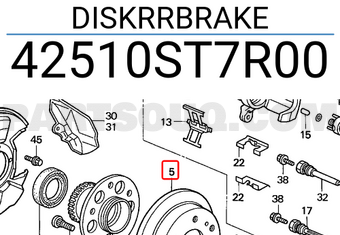 Honda 42510ST7R00 DISKRRBRAKE