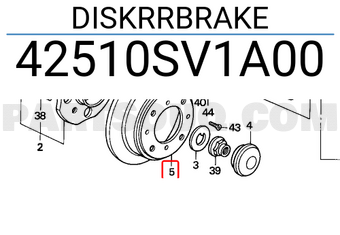 Honda 42510SV1A00 DISKRRBRAKE