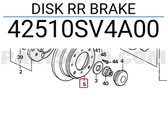 Honda 42510SV4A00 DISK RR BRAKE