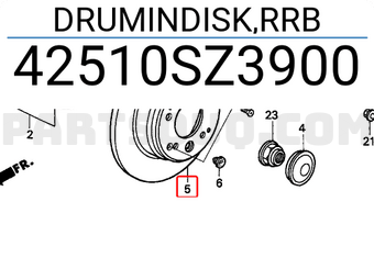 Honda 42510SZ3900 DRUMINDISK,RRB