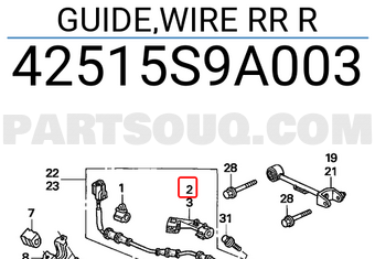 Honda 42515S9A003 GUIDE,WIRE RR R