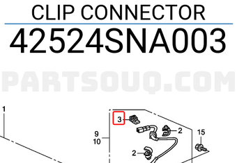 Honda 42524SNA003 CLIP CONNECTOR
