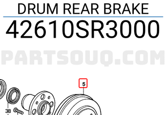 Honda 42610SR3000 DRUM REAR BRAKE